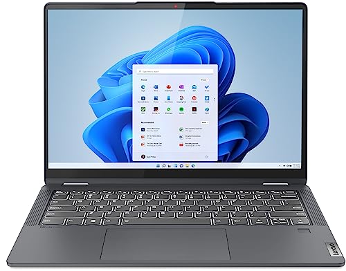 Lenovo IdeaPad Flex Intel Core i3-1215U 14"(35.5cm) WUXGA+ IPS 2-in-1 Laptop (8GB/512GB SSD/Windows 11/MS Office 2021/FHD Camera Digital Pen/Alexa/3 Month Game Pass/Grey/1.5Kg), 82R700KHIN 