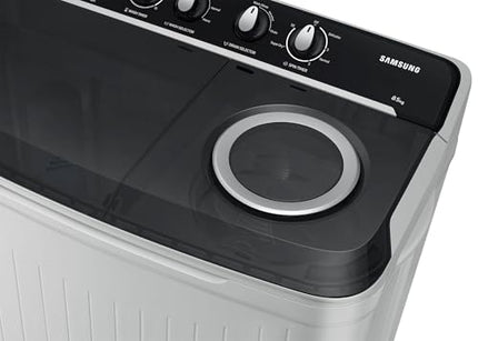 Samsung 8.5 kg, 5 star, Semi-Automatic Washing Machine (WT85C4200GG/TL, Air Turbo Drying, LIGHT GRAY) 