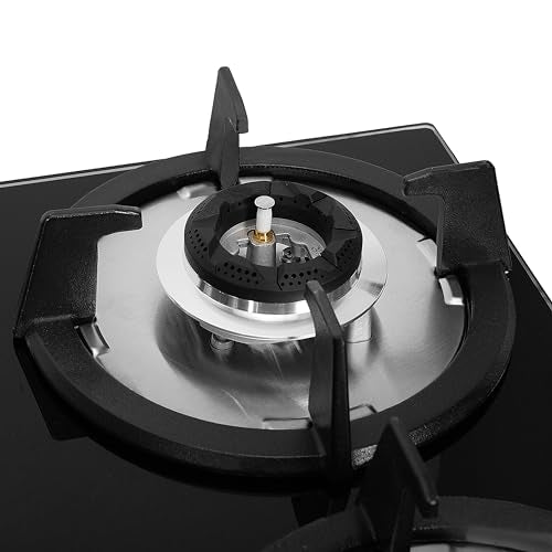 Faber Hob 4 Burner | Auto-Ignition | Spillage Proof | HOB SUPERIA HT764 BR AI | Concealed Chamber | Metal Knobs | Pan Support | Black Glass Finish |5 Yr Warranty on Burner & Glass | 1 Yr comprehensive