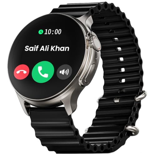 Boult Newly Launched Rover Pro Smart Watch 1.43'' AMOLED, Bluetooth Calling, IP68, Zinc Alloy Frame, 1000 Nits Brightness, AI Voice Assistant, SpO2 Monitoring, 120+ Sports Mode Smartwatch (Regal)