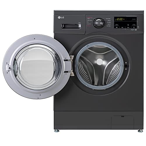 LG 7 Kg, 5 Star, Direct Drive Technology, Steam Wash, 6 Motion DD, Smart Diagnosis, Fully-Automatic Front Load Washing Machine (FHM1207SDM, Allergy Care, In-Built Heater, Touch Panel, Middle Black)