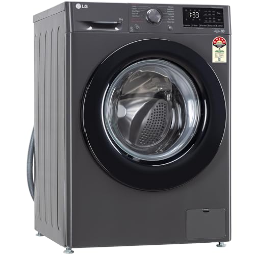 LG 7 Kg, 5 Star, Direct Drive Technology, Steam Wash, 6 Motion DD, Smart Diagnosis, Fully-Automatic Front Load Washing Machine (FHM1207SDM, Allergy Care, In-Built Heater, Touch Panel, Middle Black)