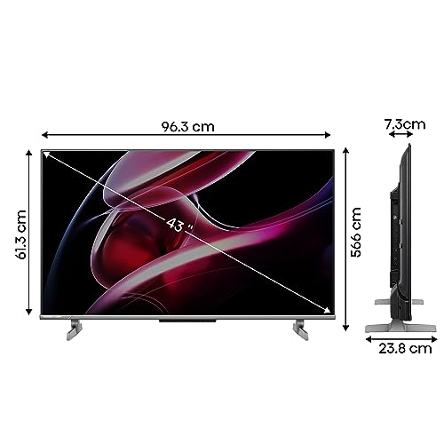 Hisense 139 cm (55 inches) E68N Series 4K Ultra HD Smart Google QLED TV 55E68N (Grey)