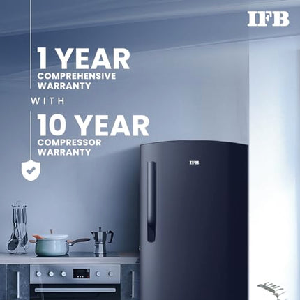 IFB 187L 2 Star Direct-Cool Single Door Refrigerator (2024, IFBDC-2132NCSE, Blue) Extraordinary Storage with Humidity Controller 