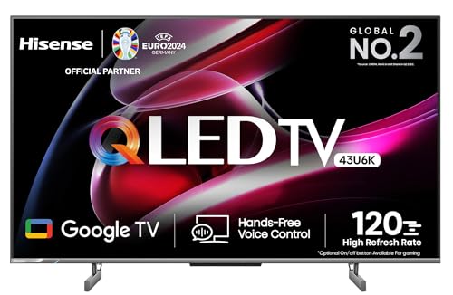 Hisense 139 cm (55 inches) E68N Series 4K Ultra HD Smart Google QLED TV 55E68N (Grey)