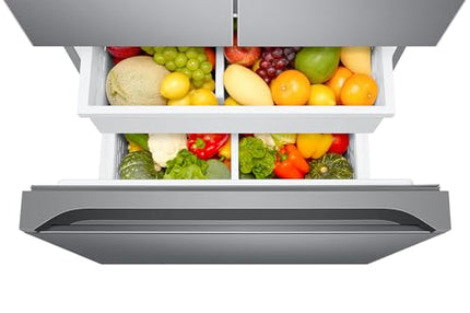 Samsung 550 L, Convertible, Digital Inverter, Frost Free French Door Refrigerator (RF57A5032S9/TL, Silver, Refined Inox) 