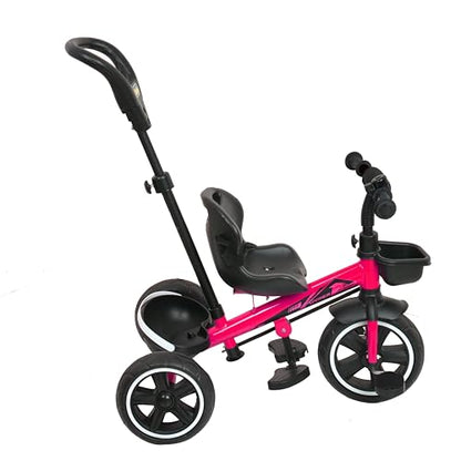 Luusa TFT Hyper 500 PRO Canopy/Plug N Play Trike/Baby Tricycle with Parental Control for 1 Years to 4 Years Boys/Girls/Carrying Capacity Upto 30kgs Proudly Made in India,Pink,Black