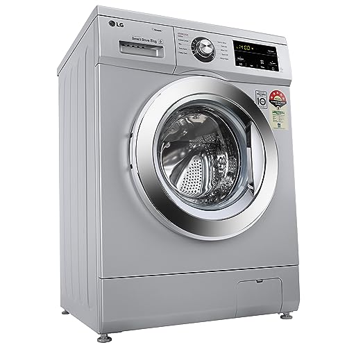 LG 6.5 Kg, 5 Star, Direct Drive Technology, Steam Wash, 6 motion DD, Smart Diagnosis, Fully Automatic Front Load Washing Machine (FHM1065SDW, Allergy Care, In-Built Heater, Touch Panel, White)