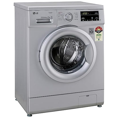 LG 6.5 Kg, 5 Star, Direct Drive Technology, Steam Wash, 6 motion DD, Smart Diagnosis, Fully Automatic Front Load Washing Machine (FHM1065SDW, Allergy Care, In-Built Heater, Touch Panel, White)