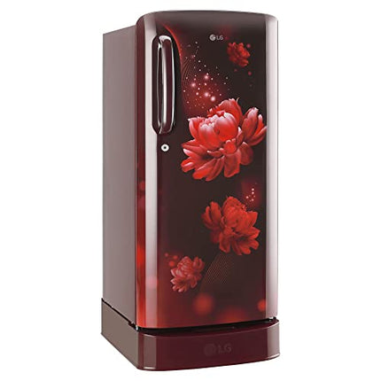 LG 185 L 5 Star Inverter Direct-Cool Single Door Refrigerator (GL-D201APZU, Shiny Steel, Base stand with drawer)