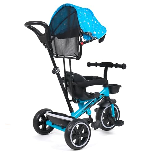 Luusa TFT Hyper 500 PRO Canopy/Plug N Play Trike/Baby Tricycle with Parental Control for 1 Years to 4 Years Boys/Girls/Carrying Capacity Upto 30kgs Proudly Made in India,Pink,Black