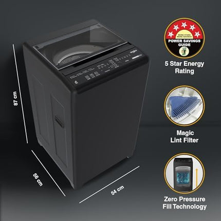 Whirlpool 6 Kg 5 Star Royal Fully-Automatic Top Loading Washing Machine (WHITEMAGIC ROYAL 6 GENX, Grey, ZPF Technology) 