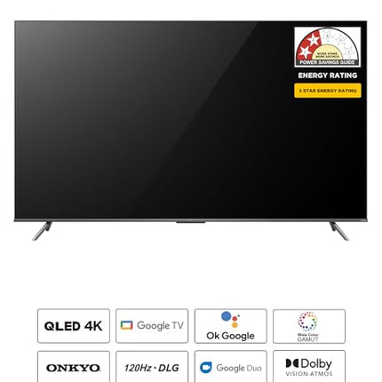 TCL 138.7 cm (55 inches) 4K Ultra HD Smart QLED Google TV 55C635 (Black) 