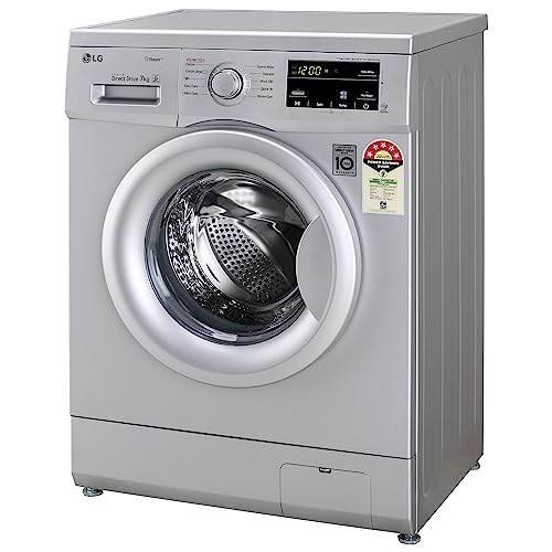 LG 6.5 Kg, 5 Star, Direct Drive Technology, Steam Wash, 6 motion DD, Smart Diagnosis, Fully Automatic Front Load Washing Machine (FHM1065SDW, Allergy Care, In-Built Heater, Touch Panel, White)