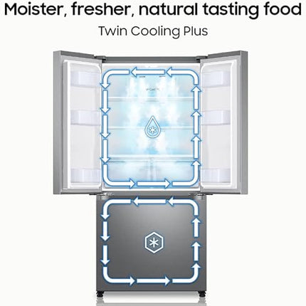 Samsung 550 L, Convertible, Digital Inverter, Frost Free French Door Refrigerator (RF57A5032S9/TL, Silver, Refined Inox) 