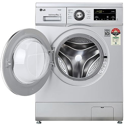 LG 6.5 Kg, 5 Star, Direct Drive Technology, Steam Wash, 6 motion DD, Smart Diagnosis, Fully Automatic Front Load Washing Machine (FHM1065SDW, Allergy Care, In-Built Heater, Touch Panel, White)