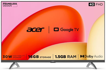 Acer 100 cm (40 inches) I Pro Series Full HD Smart LED Google TV AR40FDIGU2841AT (Black)