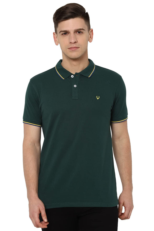 Allen Solly Men's Solid Regular Fit Polo