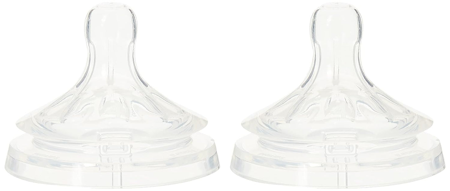 Philips Avent Natural Response Bottle Teat - 2 x Baby Bottle Flow 5 Teats for Babies Aged 6+ Months, BPA Free (Model SCY965/02)