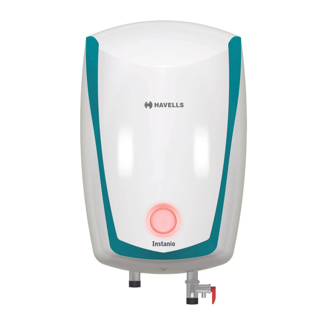 Havells Instanio Prime 15 L Storage Water Heater(Geyser)|Color Changing Temp. Sensing LED Indicator|Glass Coated Anti Rust Tank|Warranty: 7 Year on Tank|Free Installation With Flexi Pipes (White Blue)