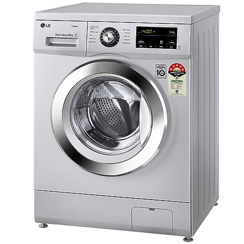 LG 6.5 Kg, 5 Star, Direct Drive Technology, Steam Wash, 6 motion DD, Smart Diagnosis, Fully Automatic Front Load Washing Machine (FHM1065SDW, Allergy Care, In-Built Heater, Touch Panel, White)