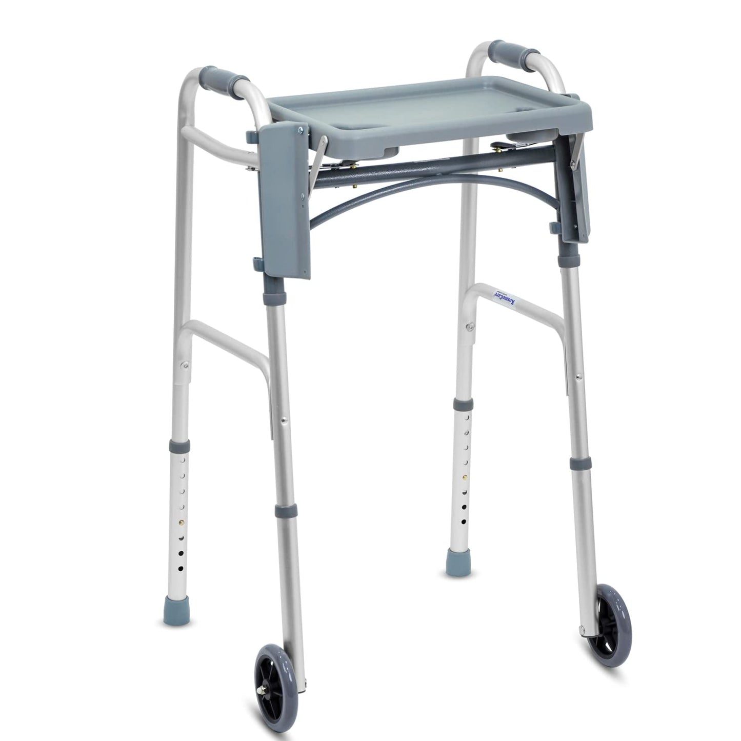 KosmoCare Premium Imported Light Weight Aluminum Height Adjustable Folding Walker 2 - Silver