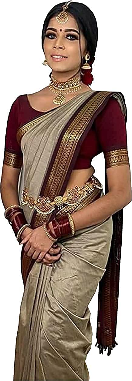 SGF11 Women's Kanjivaram Soft Silk Saree With Blouse Piece