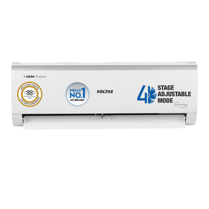 Voltas 1 ton 3 Star Inverter Split AC (Copper, 4-in-1 Adjustable Mode, Anti-dust Filter, 2024 Model, 123V CAE, White) 