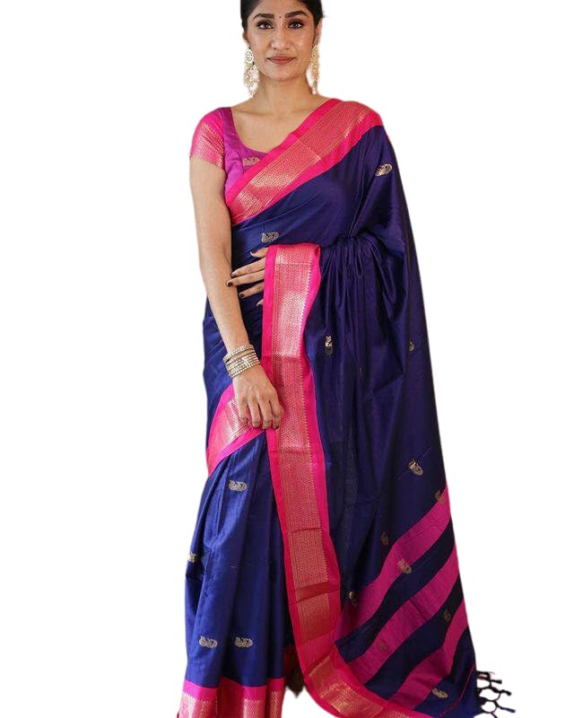 SGF11 Women's Kanjivaram Soft Lichi Silk Saree With Blouse Piece