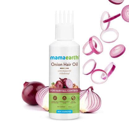 Mamaearth Onion Hair Oil for Men & Women with Onion & Redensyl for Hair Fall Control, Hair Growth Oil for Hair Fall - 250ml