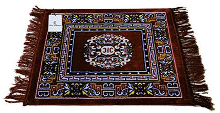 Kuber Industries 4 Pieces Velvet Prayer Mat/Aasan/Pooja Mat/Meditation Mat/Multipurpose Velvet Rug Mat 2 Ft X 2 Ft (Royal Blue) CTKTC33929