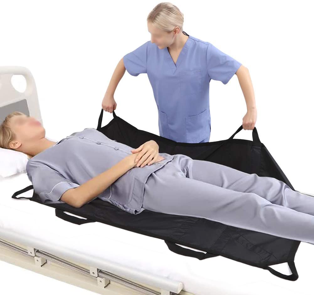 KosmoCare Patient Aid Positioning Sheet With Handles 42" X 36",Made With A Double Layer For Added Strenght,Transfer Sheet For Turning,Repositioning & Sitting Up,Washable Patient Positioning Sheet