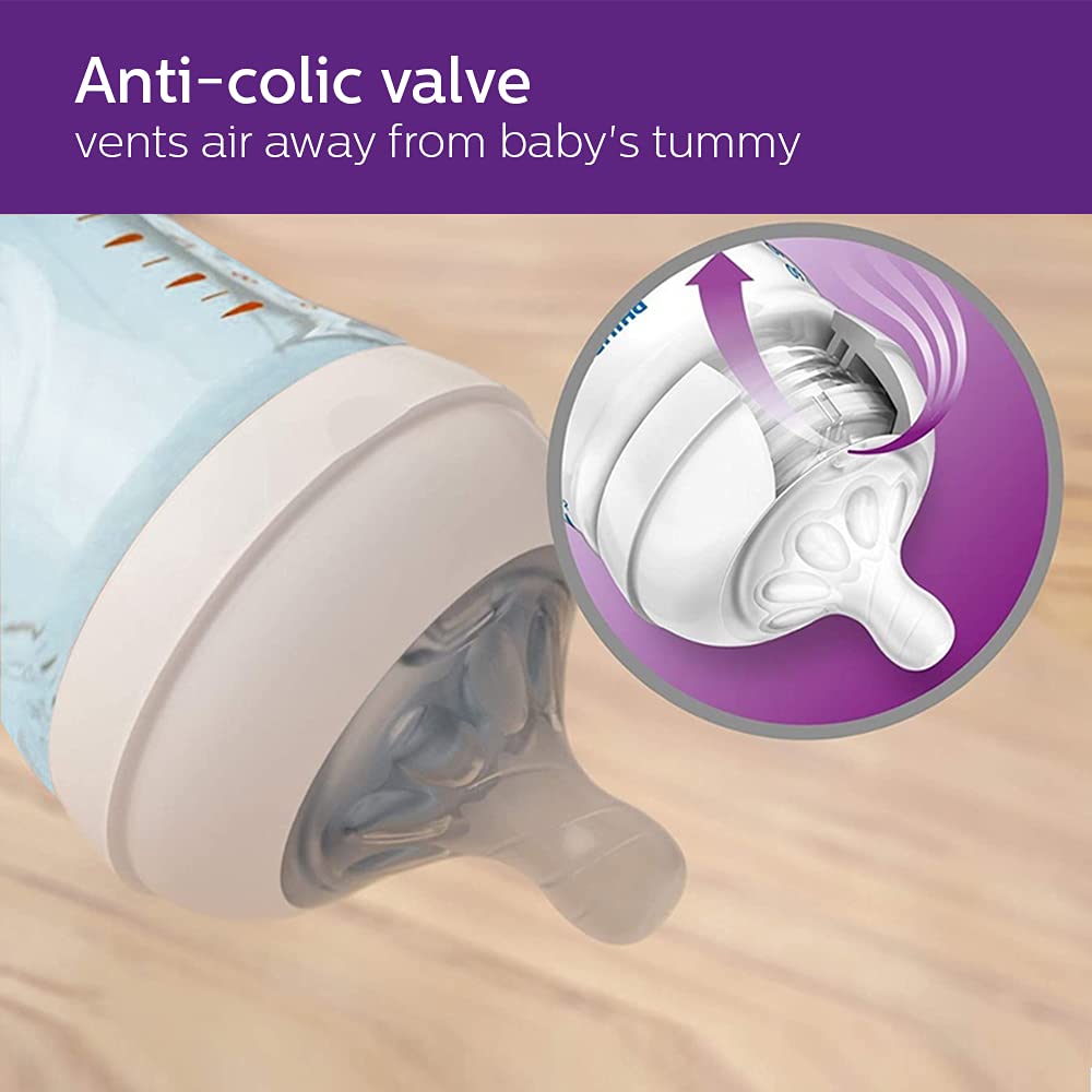 Philips Avent Natural Baby Feeding Bottle | No.1 Brand Recommended by Moms Worldwide | Ideal for 1 months+| Natural Response Technology Mimics Breastfeeding | Uniquely Designed Nipple releases milk only when baby drinks | Pack of 2| SCY903/02