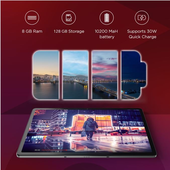 Lenovo Tab P12|12.7 Inch,3K Display|8 Gb,256 Gb (Expandable Up to 1 Tb)|10200 Mah Battery|Jbl Quad Speakers with Dolby Atmos|WiFi 6 Certified|Octa-Core Processor|13 Mp Front Camera (Zach0090In),Grey