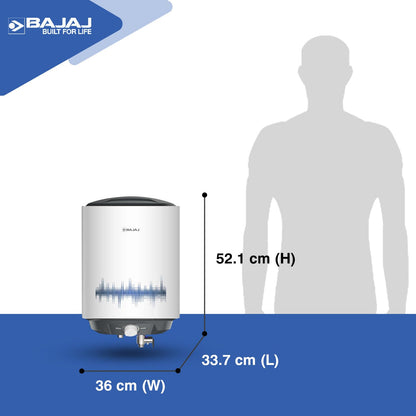 Bajaj Shield Series New Shakti 25L Vertical Storage Water Heater For Home| 5-Star Rated Geyser| Multiple Safety Systems| For High Rise Buildings| 10-Yr Tank 6-Yr Element 4-Yr Product Warranty| White