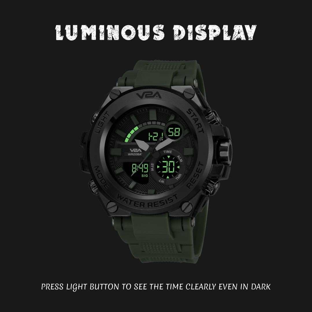 V2A Chronograph Analogue and Digital Sports Watch for Men | Watch for Men | Wrist Watch for Men | Mens Watch | Watch