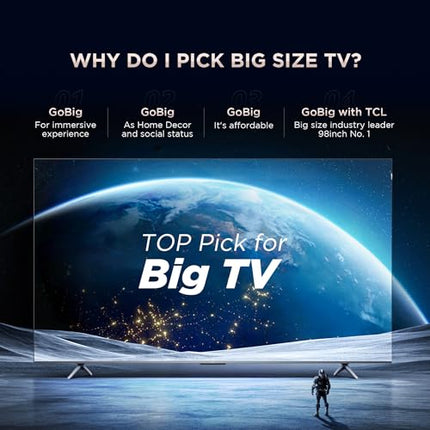 TCL 164 cm (65 inches) 4K Ultra HD Smart QLED Google TV 65C61B (Black) 