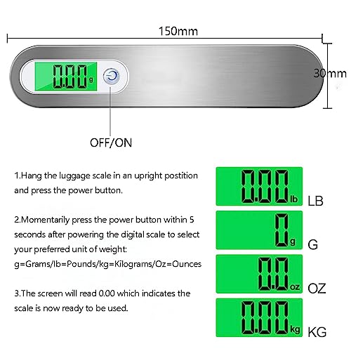 GLUN® Electronic Portable Digital LED Screen Luggage Weighing Scale, 50 kg/110 Lb For Multi-Purpose Use.