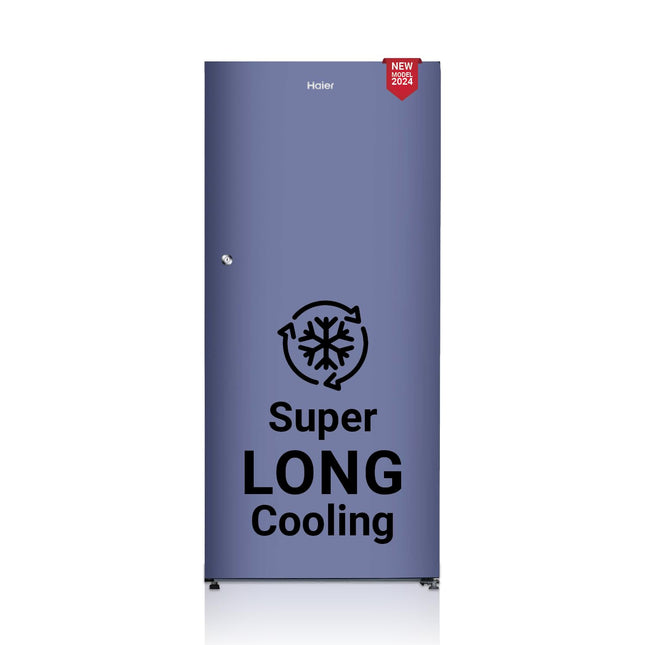 Haier 190L 2-Star Direct Cool Single Door Refrigerator (HED-202RB-P, Radish Blue, 2024 Model) 