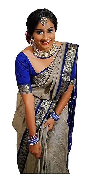 SGF11 Women's Kanjivaram Soft Silk Saree With Blouse Piece