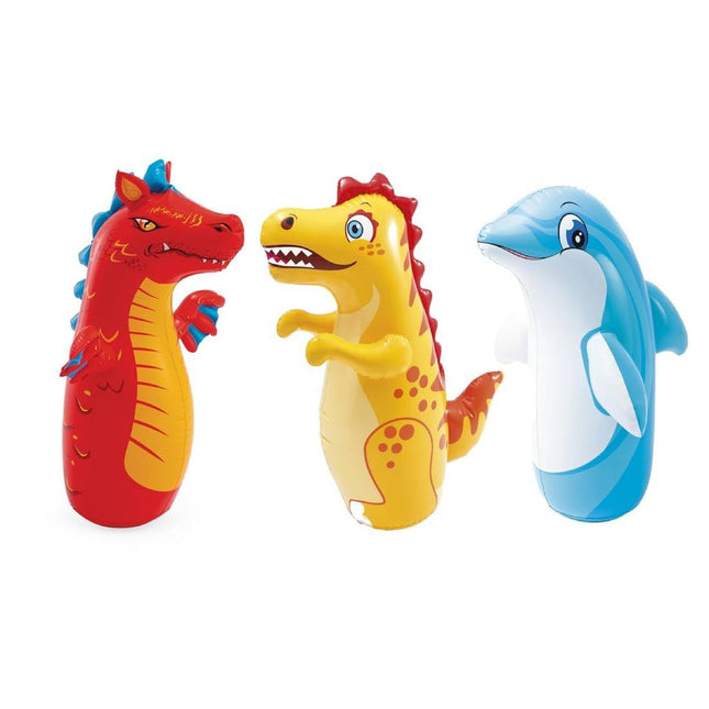 Toy Imagine™ Hit Me Toy 3-D Inflatable Animal Toy | Water Base and Air Base for Toddlers | PVC Punching Bag for Kids | Activity Toy for Kids Age 3 +. (Any One)