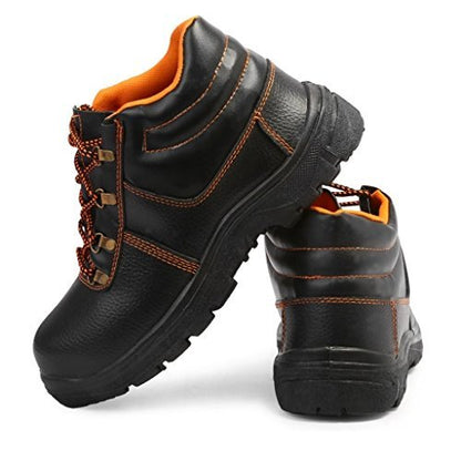 NEOSAFE Spark A5005 PVC Labour Safety Shoes (8, Black)