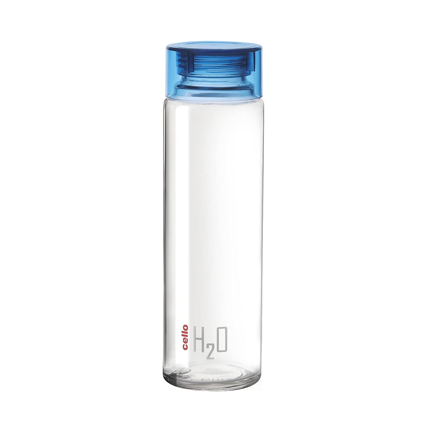 Cello H2O Glass Fridge Water Bottle with Plastic Cap | Leak Proof & Break-Proof | Wide Mouth & Easy to Clean | Best Usage for Office/School/College | 920ml | Red