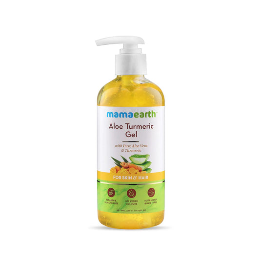 Mamaearth Aloe Turmeric Gel From 100% Pure Aloe Vera For Face, Skin & Hair with Turmeric & Vitamin E (300 ML)