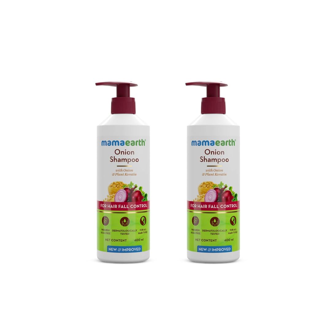 Mamaearth Onion Hair Fall Shampoo for Hair Growth & Hair Fall Control, with Onion Oil & Plant Keratin 250ml