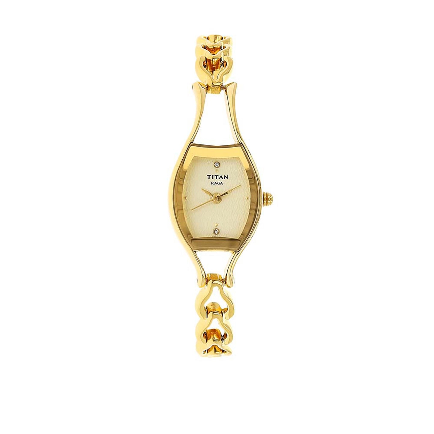 Titan Raga Gold Metal Jewellery Bangle Design, Bracelet Clasp, Quartz Glass, Water Resistant Analog Wrist Watch