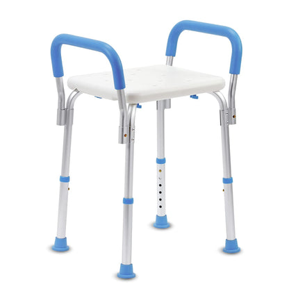 KosmoCare Premium Imported Shower Bench with EVA Mat Height Adjustable, Tool-Free Assembly Shower Chair with Anti-Slip Rubber Tips for Safety of Seniors & Elderly