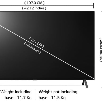 LG 121 cm (48 inches) 4K Ultra HD Smart OLED TV 48A3PSA (Rocky Black) 