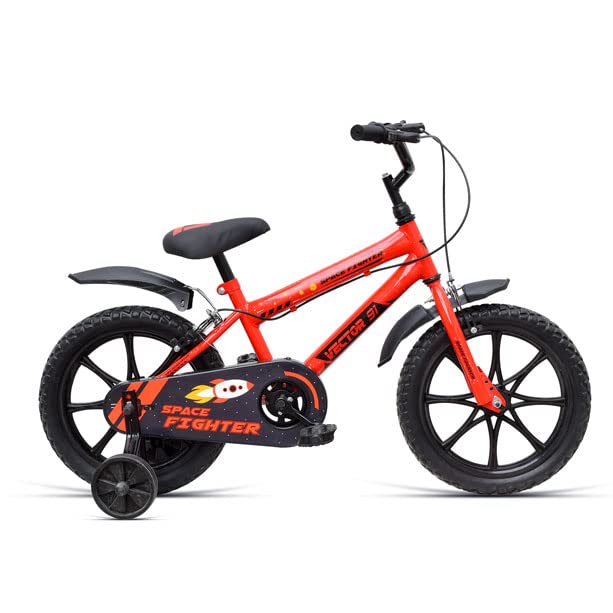 VECTOR 91 Space Fighter 16T Red Single Speed 10.5 Inch Frame - Unisex Kids Cycle 