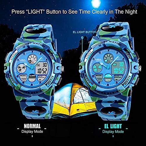 V2A Watch for Boys Age 7 and Above Analogue-Digital Shock Resistant Alarm Calender Water Proof Sports Watch for Boys Age 7 to 16 Years